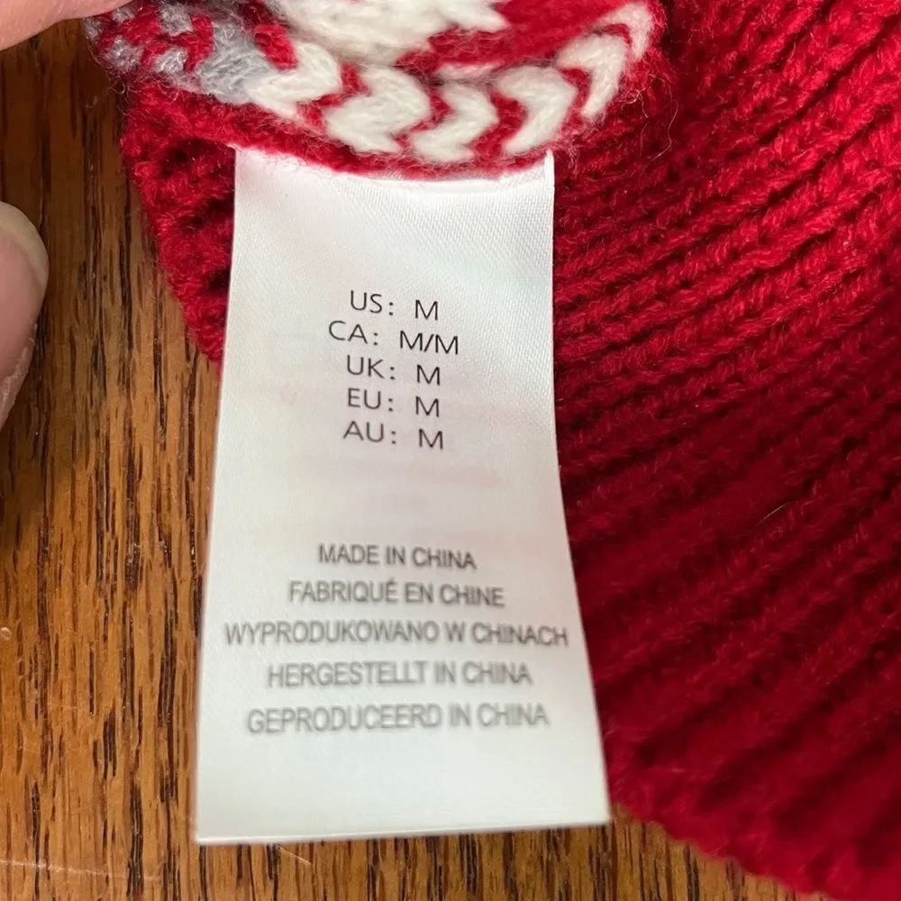 Telluride Clothing Company Knit Dog Sweater Fair Isle w/ Reindeer Medium